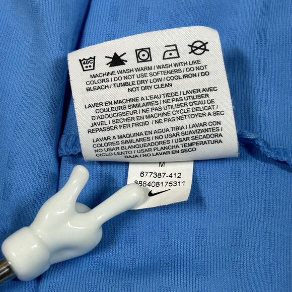 Nike Triumph Polo Shirt Men’s Medium Blue Dri-Fit Golf Performance Casual - Picture 10 of 10